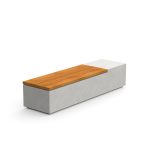 Log 210 Concrete Bench