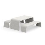 Mimetic Concrete Table and Benches