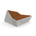 Roc Bench with Wood Top