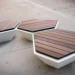 Cristal 124 Seating Stone with Wooden Top