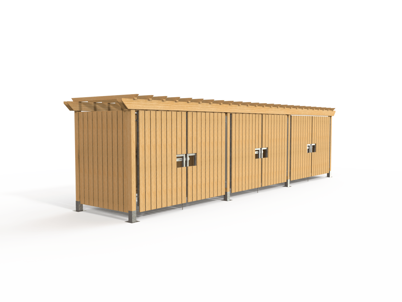 Timber Bin Store - 6no bin capacity