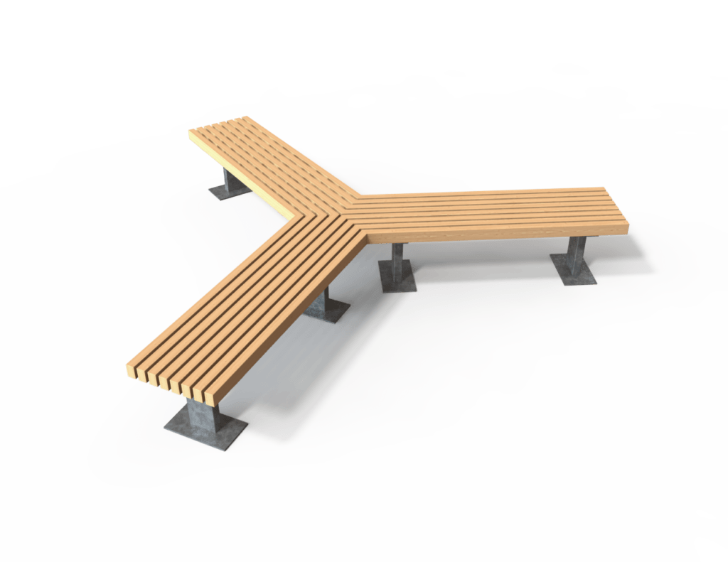 Westminster Steel and Timber TRI Seating Street Furniture