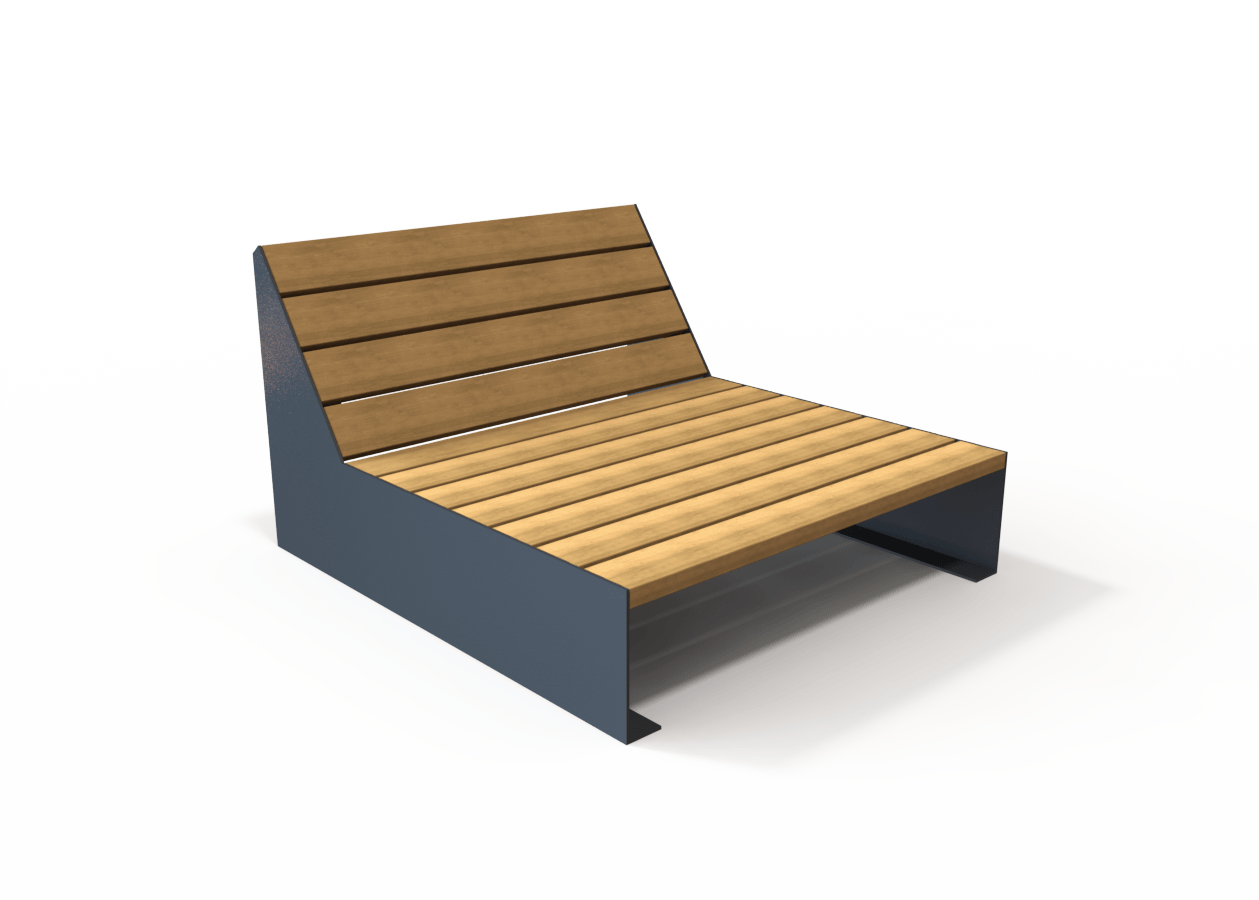 Madrid Steel and Timber Lounger