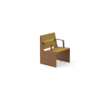 Hey Steel and Timber Chair with Armrests