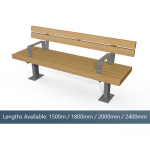 Westminster Bench with Backrest and Armrests
