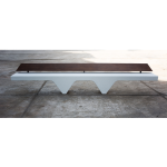 Ripple Concrete Bench Front