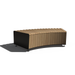 Arc Bench Inverted Curve with No Back Rest