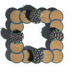 Crescent Planter Bench Group Image Square Top