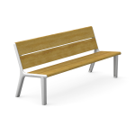 Milou Aluminium and Timber Bench