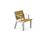 Milou Aluminium and Timber Chair with Armrests