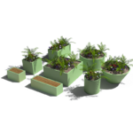 800 series planters with bench option