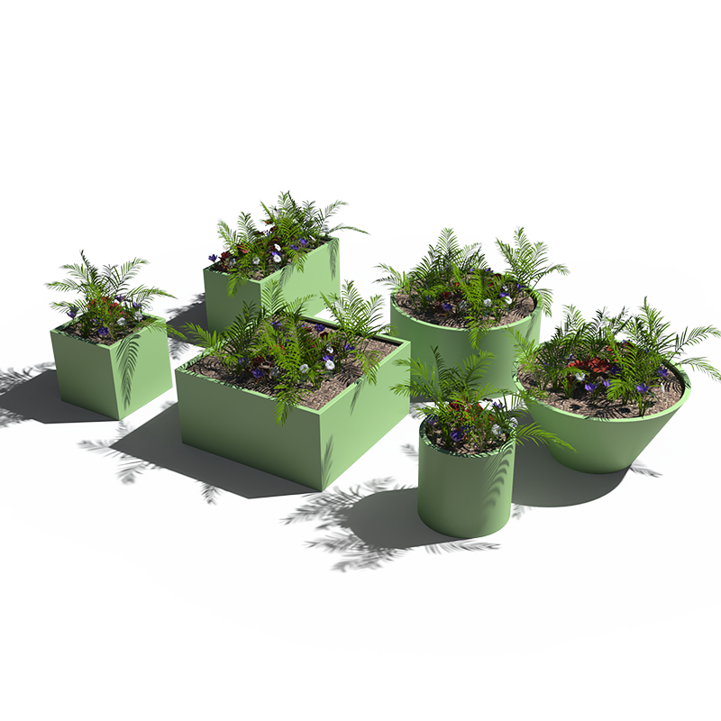 800 Series Modular Metal Planter Group Image