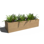 Modular Horizontal Timber Planter