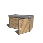 Modulo Horizontal Wooden Slat Shelter
