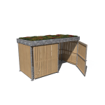 Modulo Vertical Wooden Slat Shelter